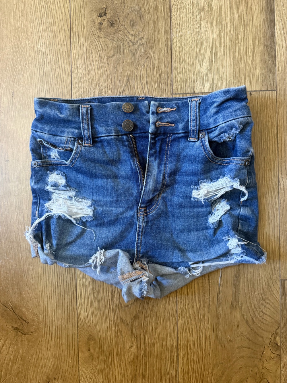 American Eagle Outfitters Blue Denim Jeans Label Detail